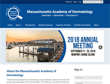 Tablet Screenshot of massacademyofdermatology.org